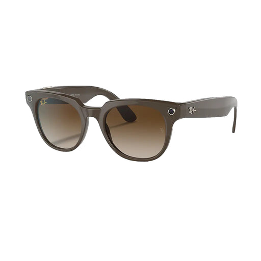 RW4005 Ray-Ban Stories Sunglasses In Meteor Brown W/ Gradient Brown Lenses