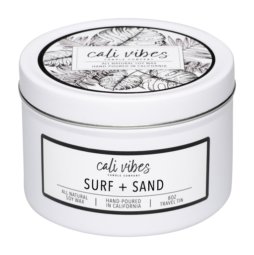 Cali Vibes Surf + Sand - 8oz Travel Tin Candle