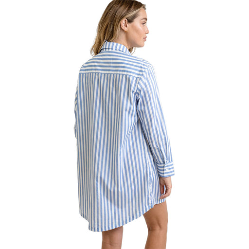 Rhythm Women`s Sicily Oversized Shirt-Whisper Blue