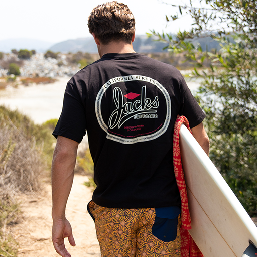 Jacks Surfboards Trenton Classic Fit Short Sleeve Tee Features: Black