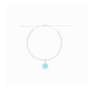 Wave Washed Beaded String Bracelet - Aqua