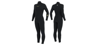 Women's Manera Meteor Magma 5/4/3mm Chest Zip Fullsuit Wetsuit - Black 