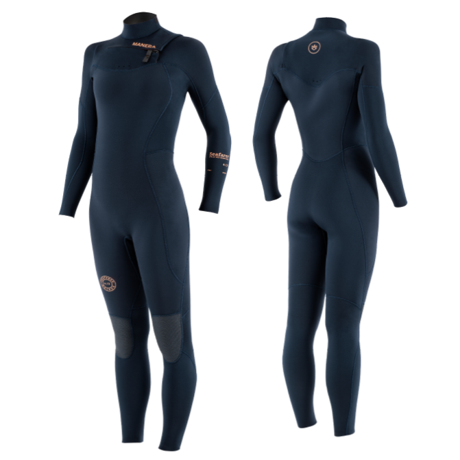 Women's Manera Seafarer 4/3mm Chest Zip Fullsuit Wetsuit - Sailor 