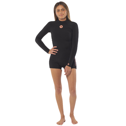 Women's Sisstrevolution Summer Seas 2/2mm Back Zip Long Sleeve Springsuit Wetsuit