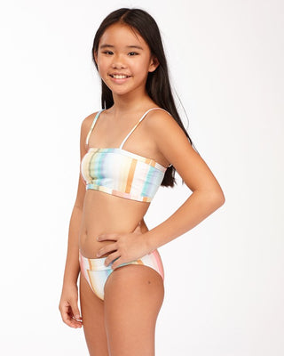 Girl's (2-7) Chasing Summer Banded Tank Bikini Set (PS)