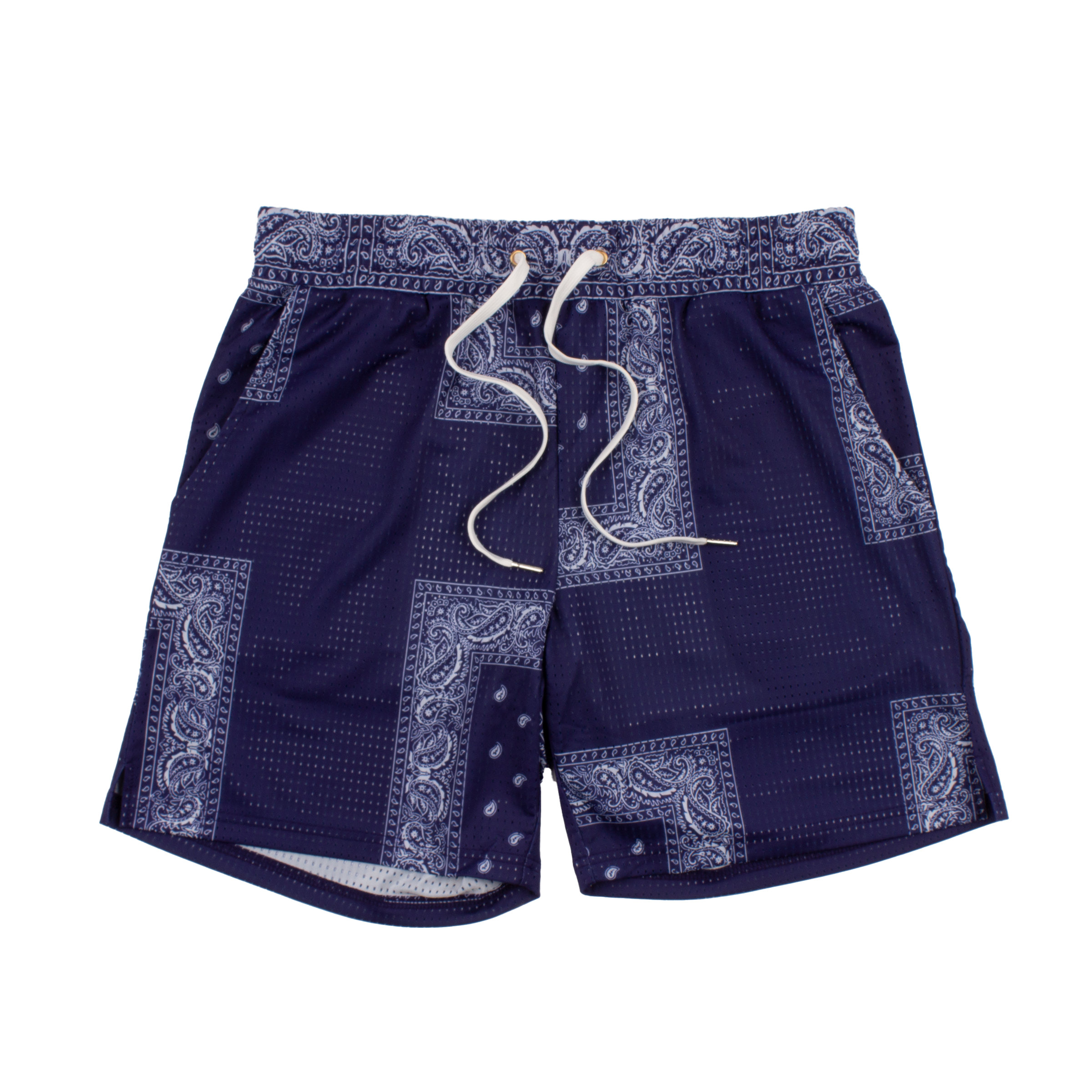 Bandana Mesh BB Shorts in Navy Blue