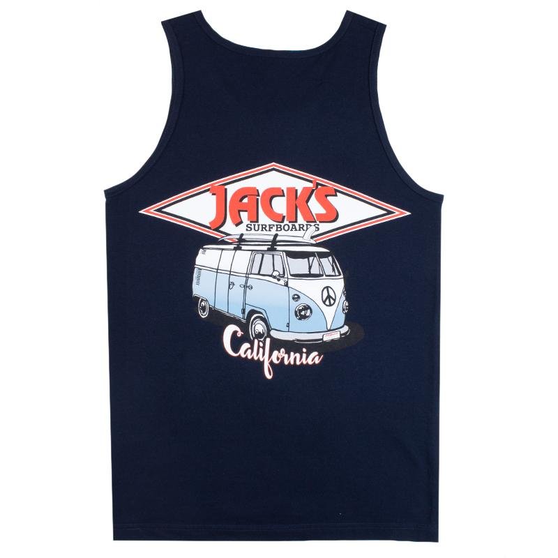 Jack's Surfboards Men's California Diamond Transport Tank Top - Navy