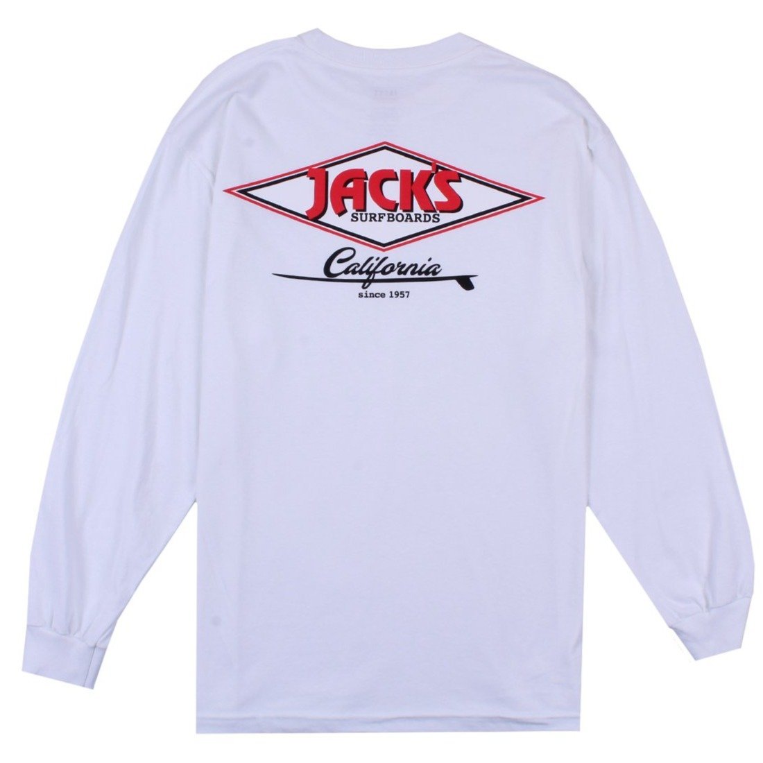 Jack's Surfboards Cal Diamond Long Sleeve Tee - White