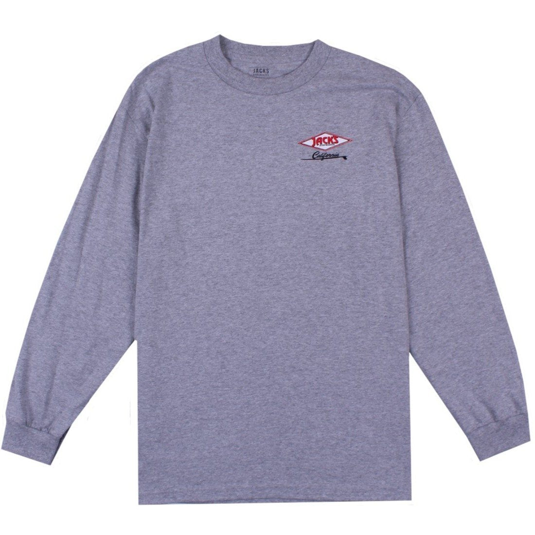 Jack's Surfboards Cal Diamond Long Sleeve Tee - Athletic Heather