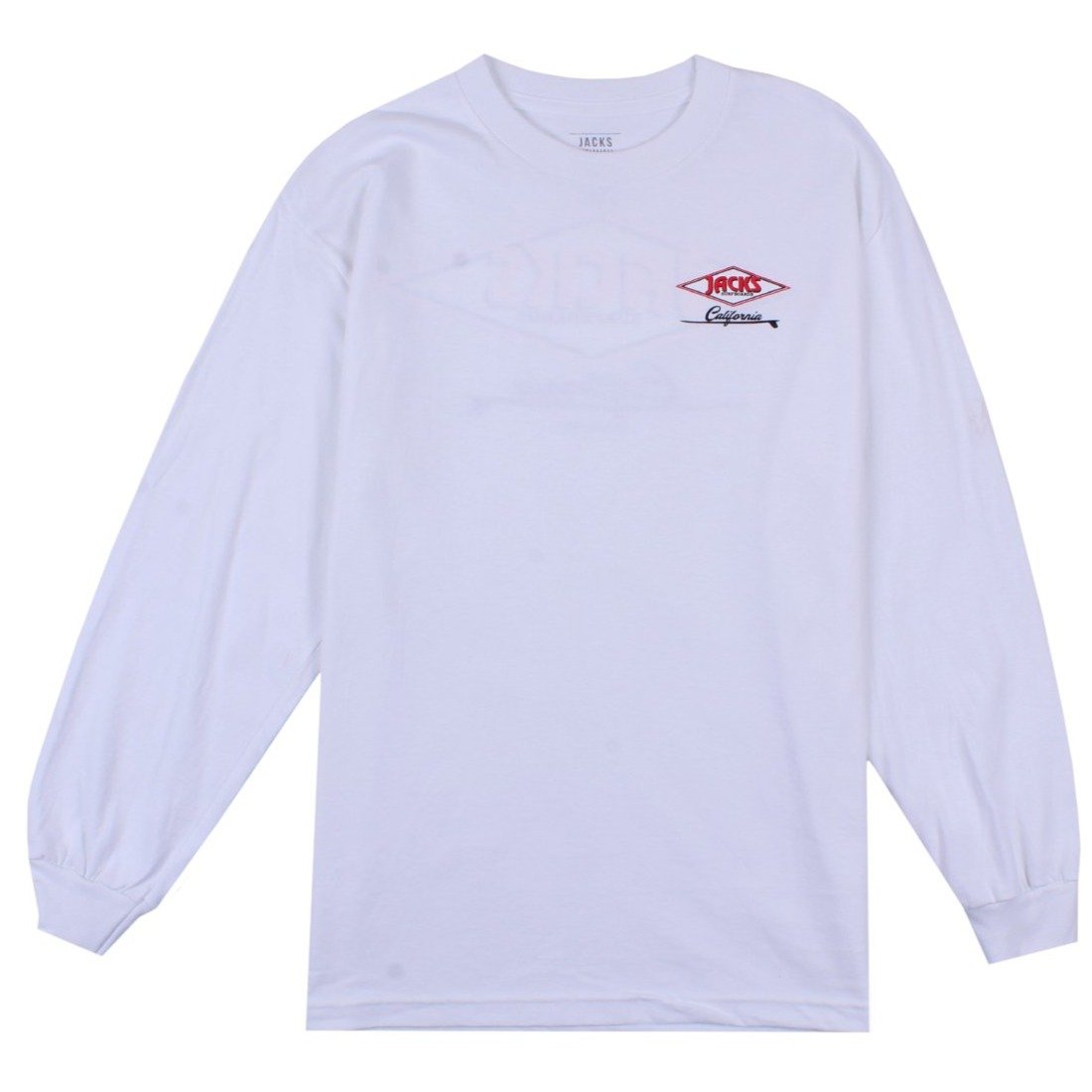 Jack's Surfboards Cal Diamond Long Sleeve Tee - White