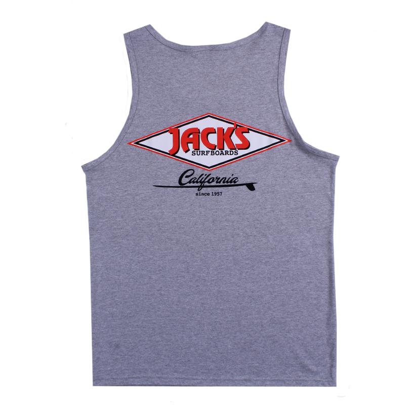 Jacks Surfboard Men's Cal Diamond Tank Top - Heather Grey