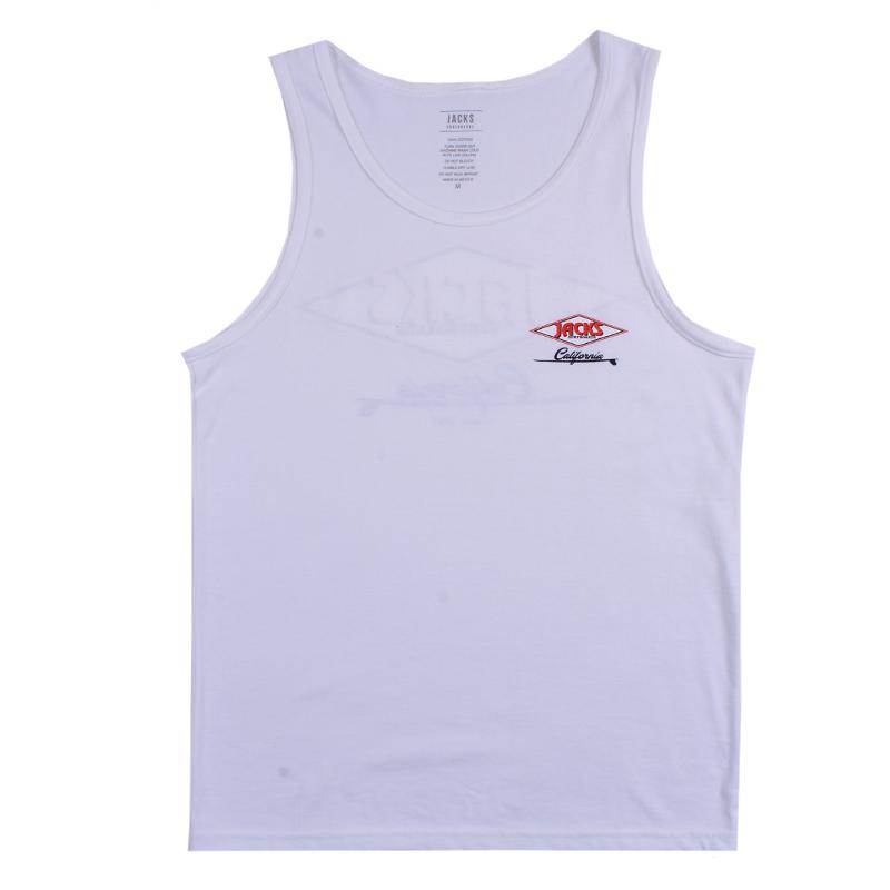 Jacks Surfboard Men's Cal Diamond Tank Top - White