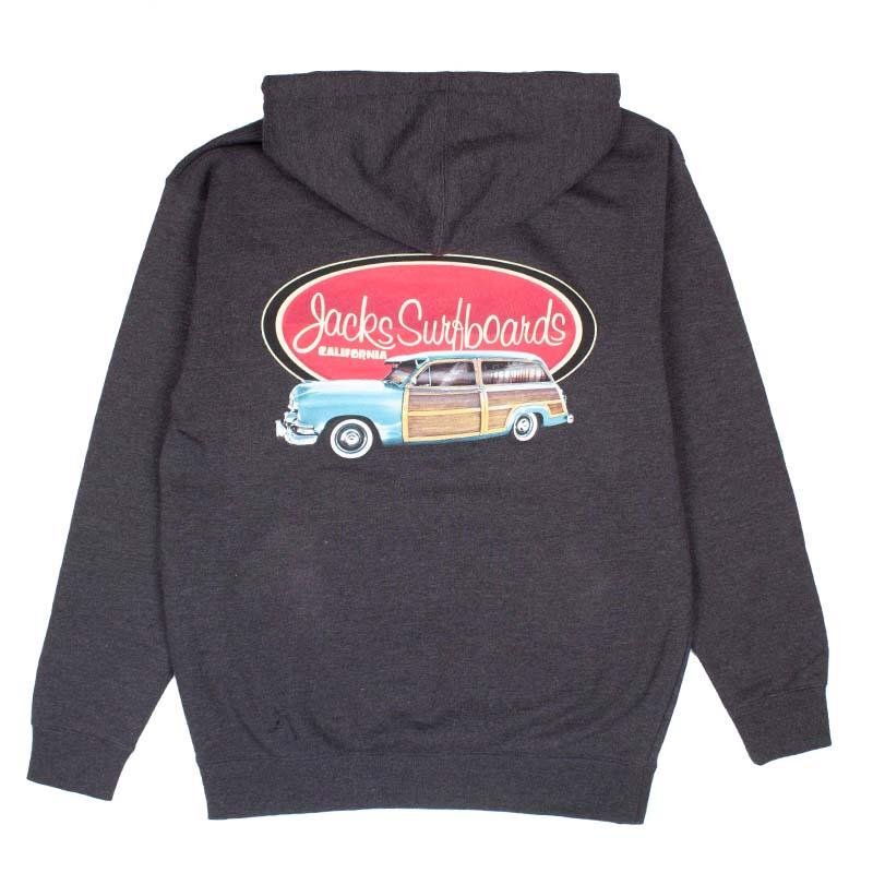 Jacks Surfboard Men's Country Squire Pullover Hoodie - Heather Charcoal