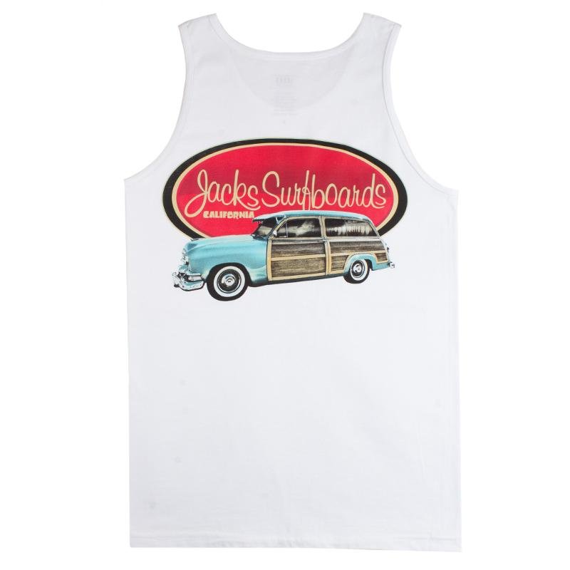 Jack's Surfboards Men's Country Squire Tank Top - White