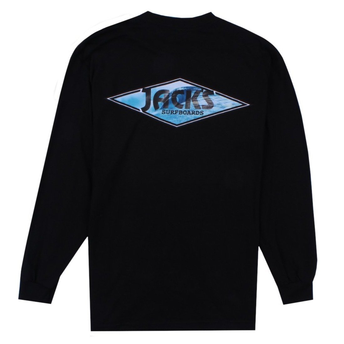 Jack's Surfboards Men's Crystal Wave Long Sleeve T-Shirt - Black