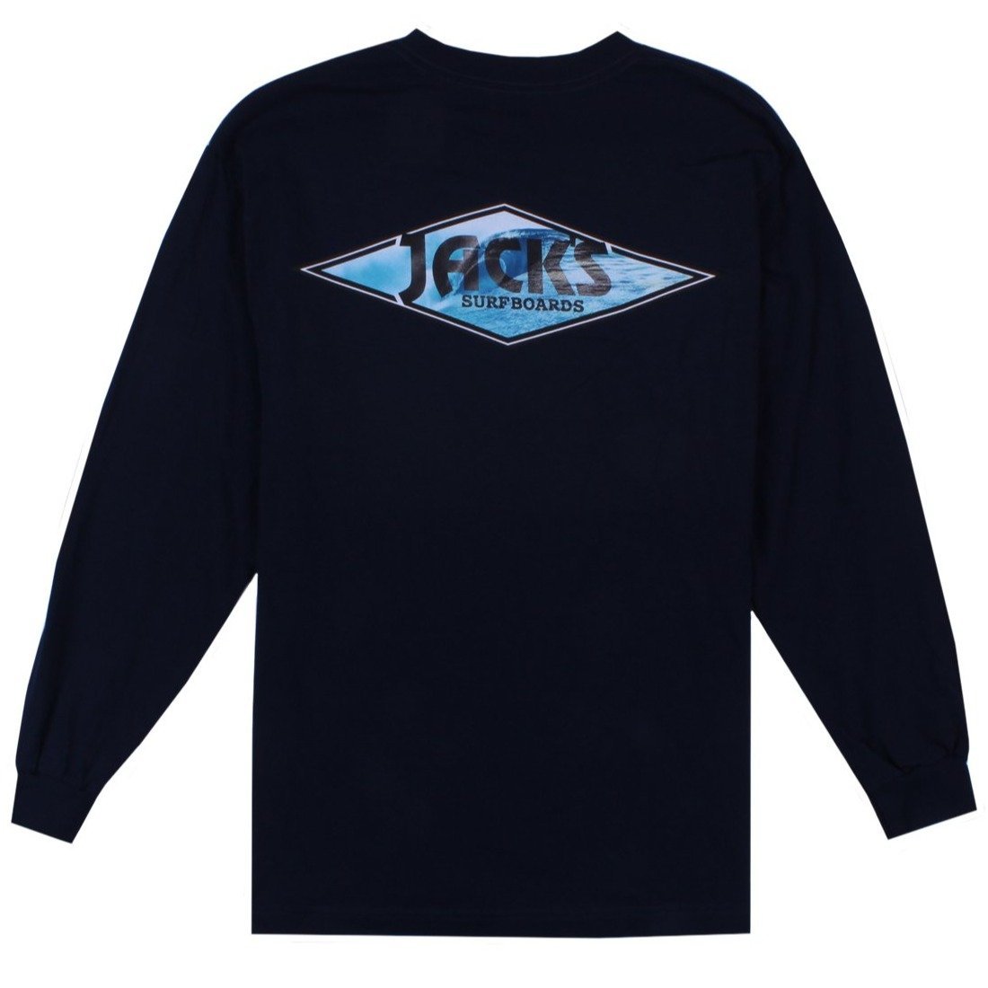 Jack's Surfboards Men's Crystal Wave Long Sleeve T-Shirt - Navy