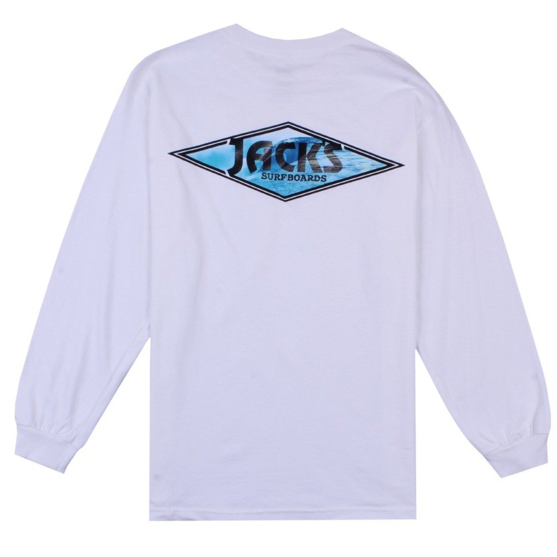 Jack's Surfboards Men's Crystal Wave Long Sleeve T-Shirt - White