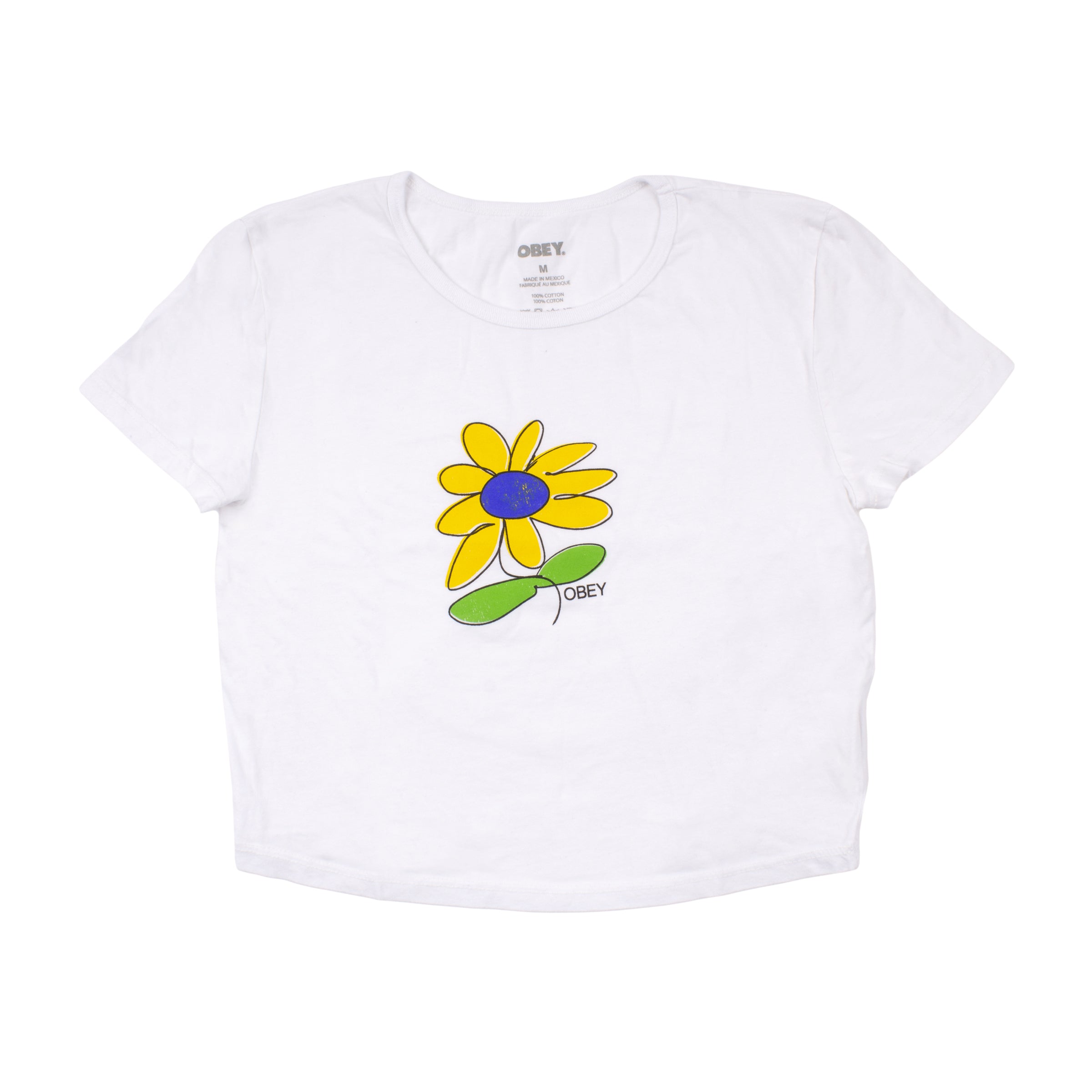 Obey Women's Sunflower Cropped S/S Tee
