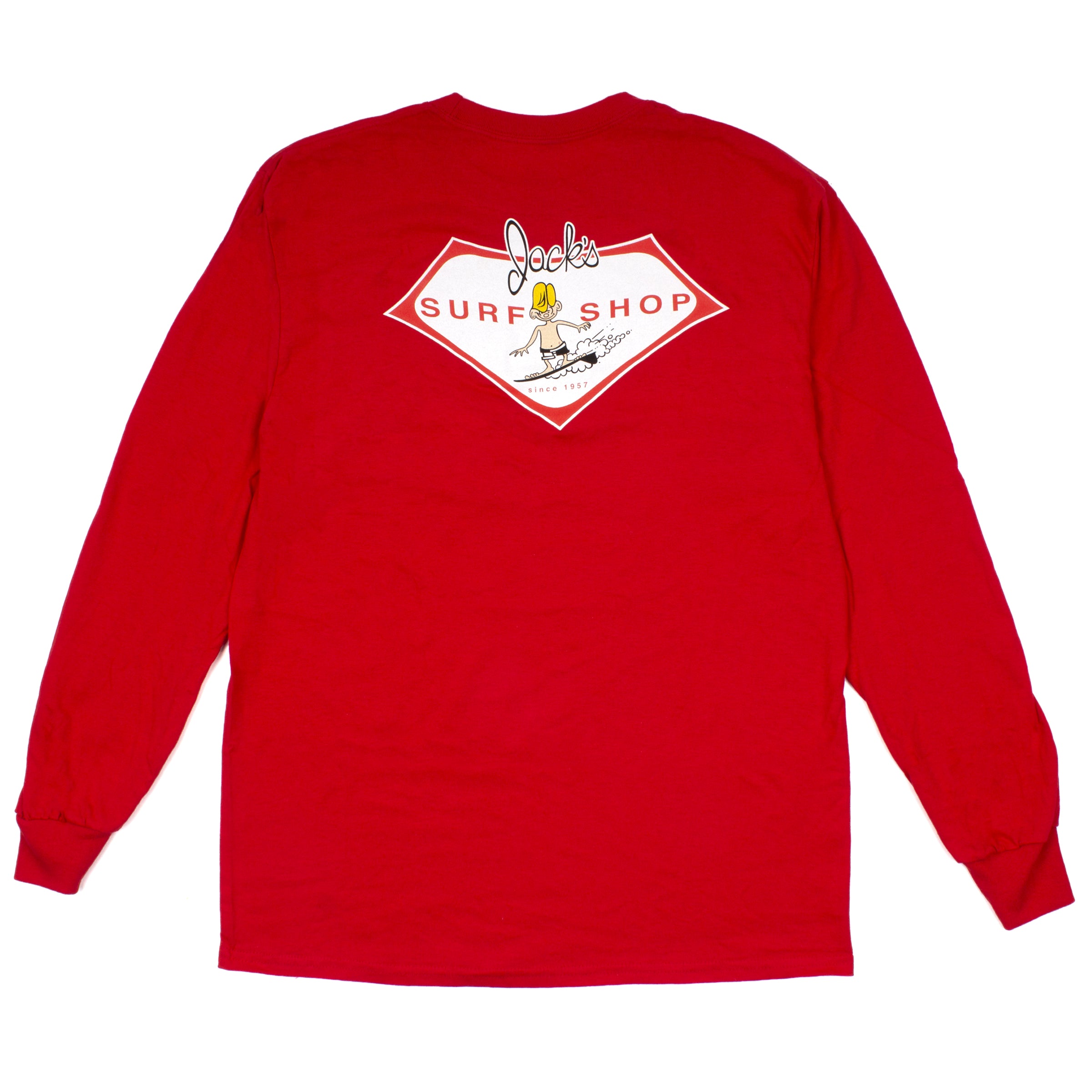 Jack's Surfboards Little Dude Classic Long Sleeve Tee - Red