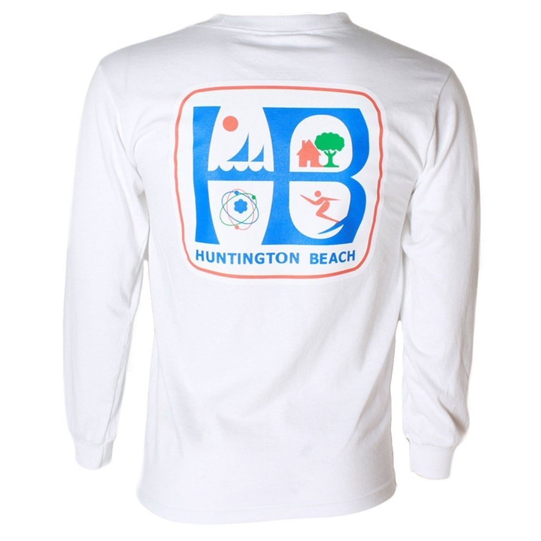 Jack's Surfboards HB City Logo Classic Long Sleeve Tee - White