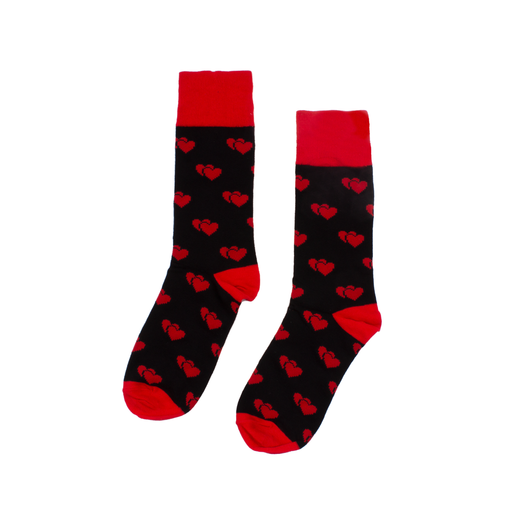 Women's Heart-Ache Socks-Black/Red
