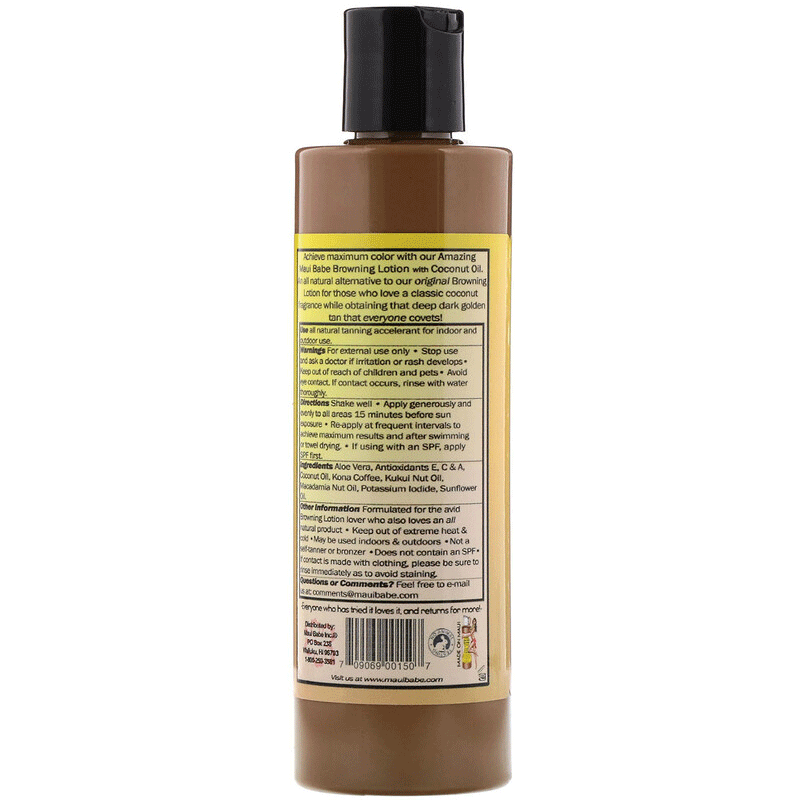 Browning Lotion with Coconut Oil