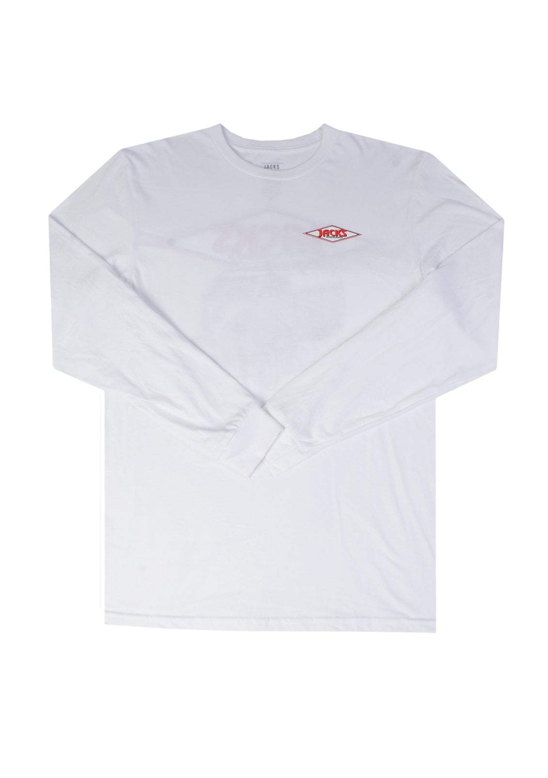 Jacks Surfboards CA Diamond Transport Long Sleeve Tee - White