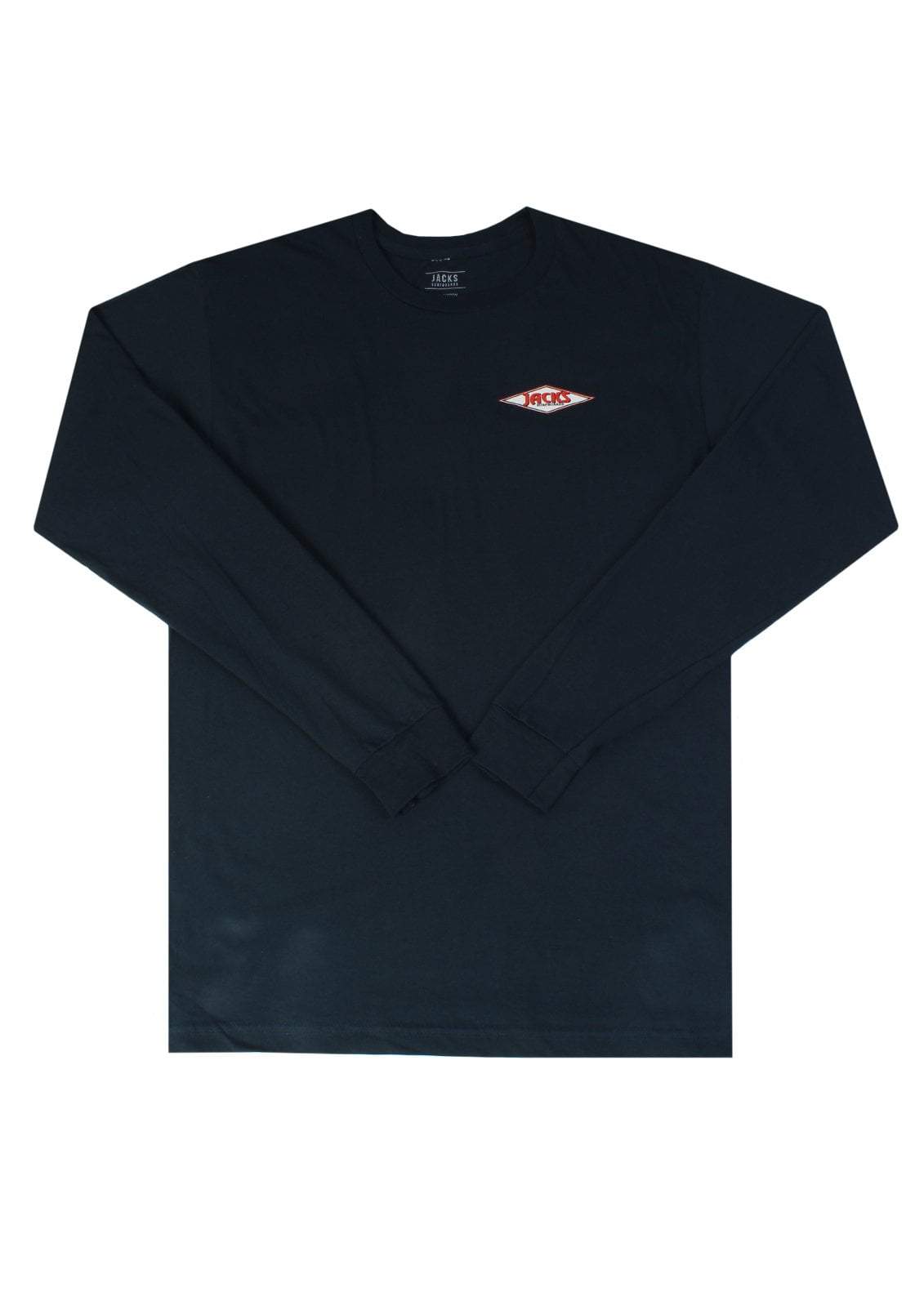 Jacks Surfboards CA Diamond Transport Long Sleeve Tee - Navy