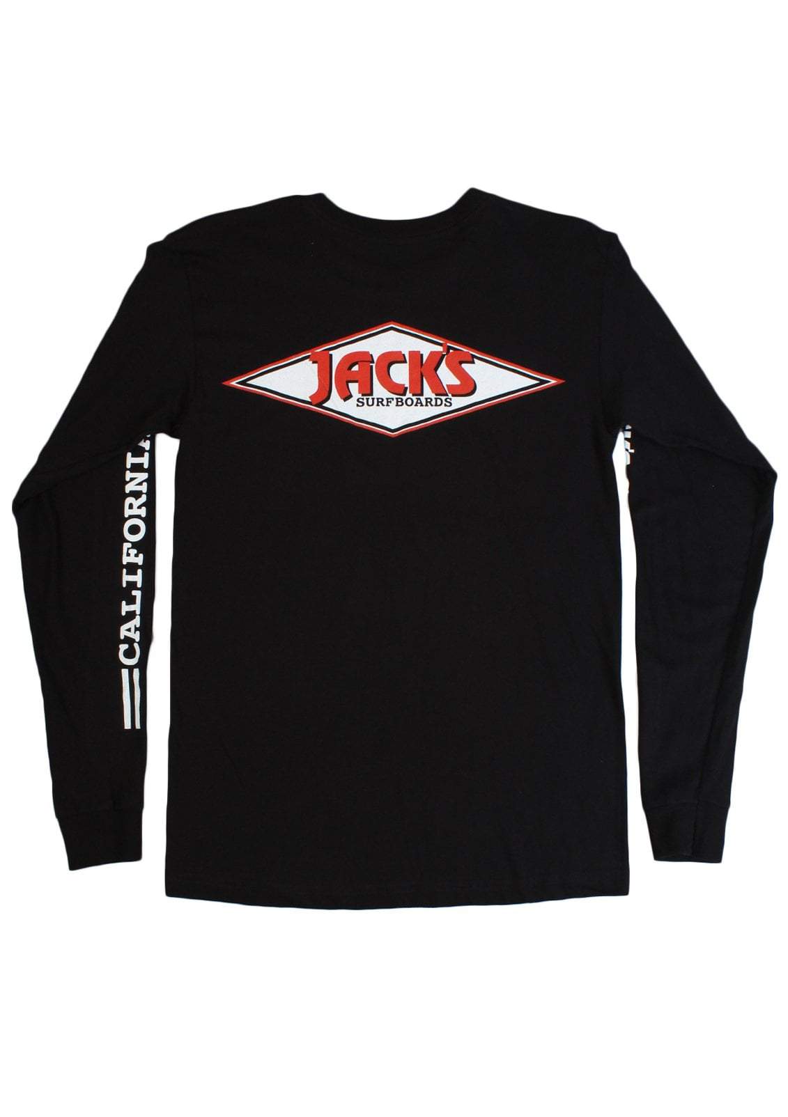 Jack's Surfboards Diamond Sleeved Long Sleeve Tee - Black