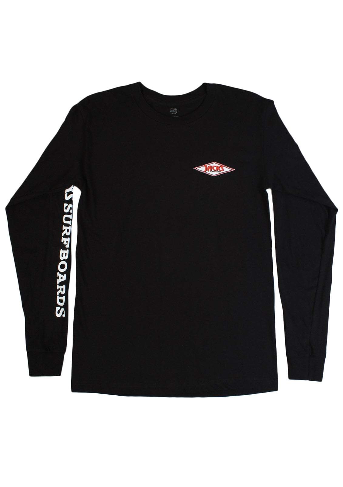 Jack's Surfboards Diamond Sleeved Long Sleeve Tee - Black