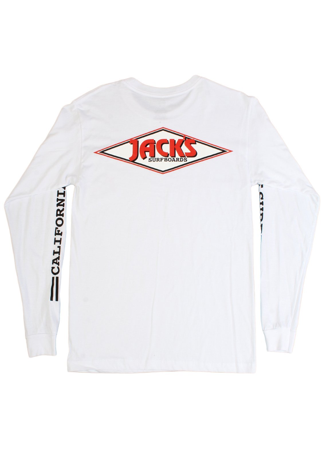 Jack's Surfboards Diamond Sleeved Long Sleeve Tee - White