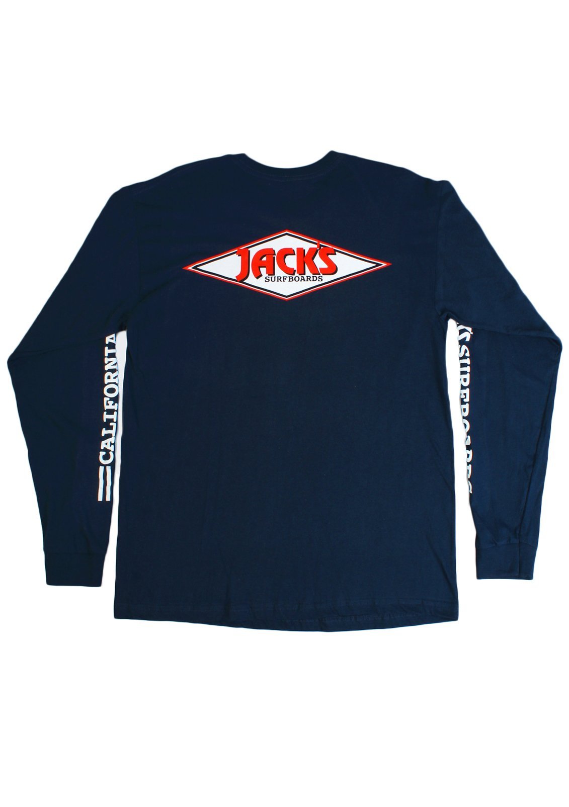 Jack's Surfboards Diamond Sleeved Long Sleeve Tee - Navy