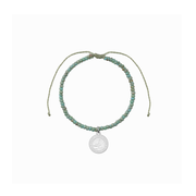 Jade N' White Beaded Bracelet
