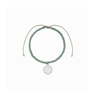 Jade N' White Beaded Bracelet