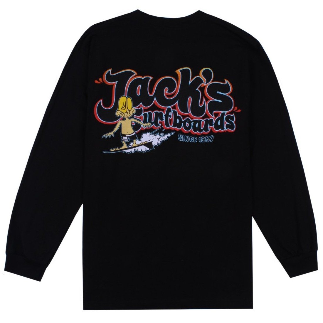 Jack's Surfboards Men's Keep On Surfin Long Sleeve Tee - Black