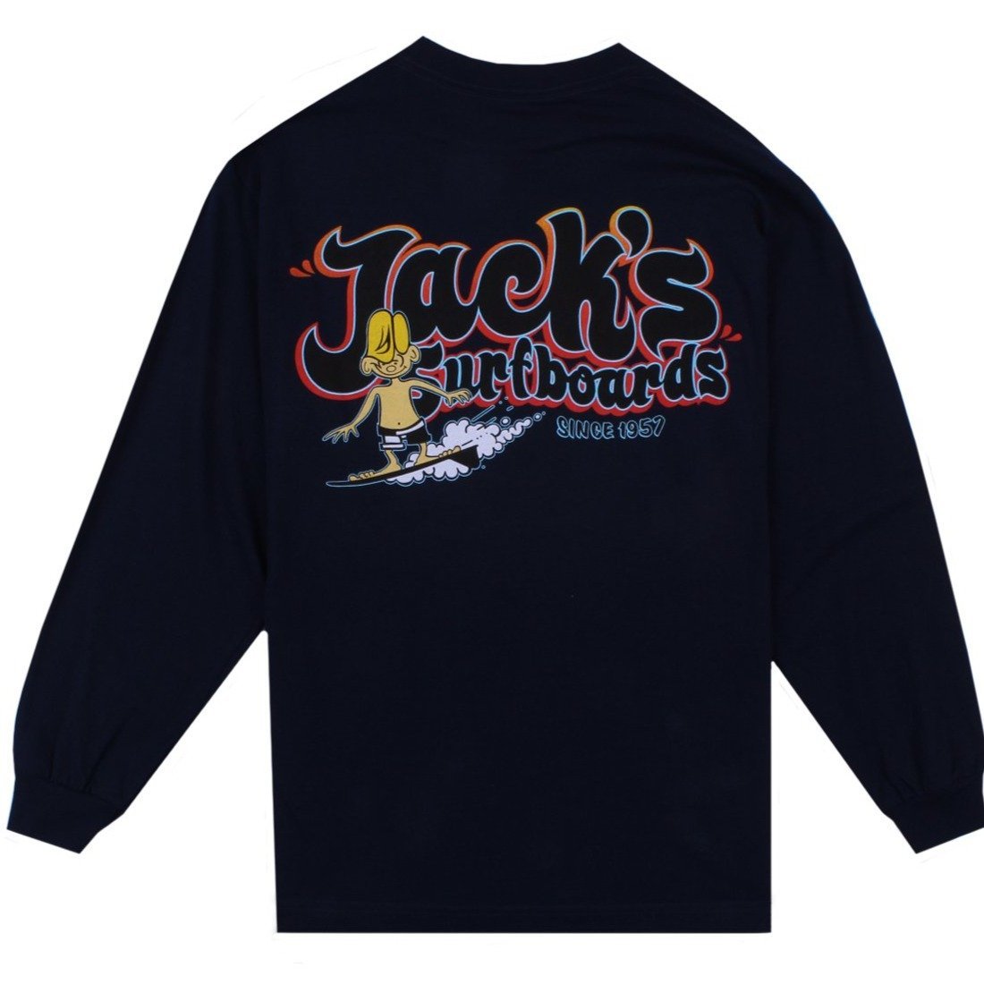 Jack's Surfboards Men's Keep On Surfin Long Sleeve Tee - Navy