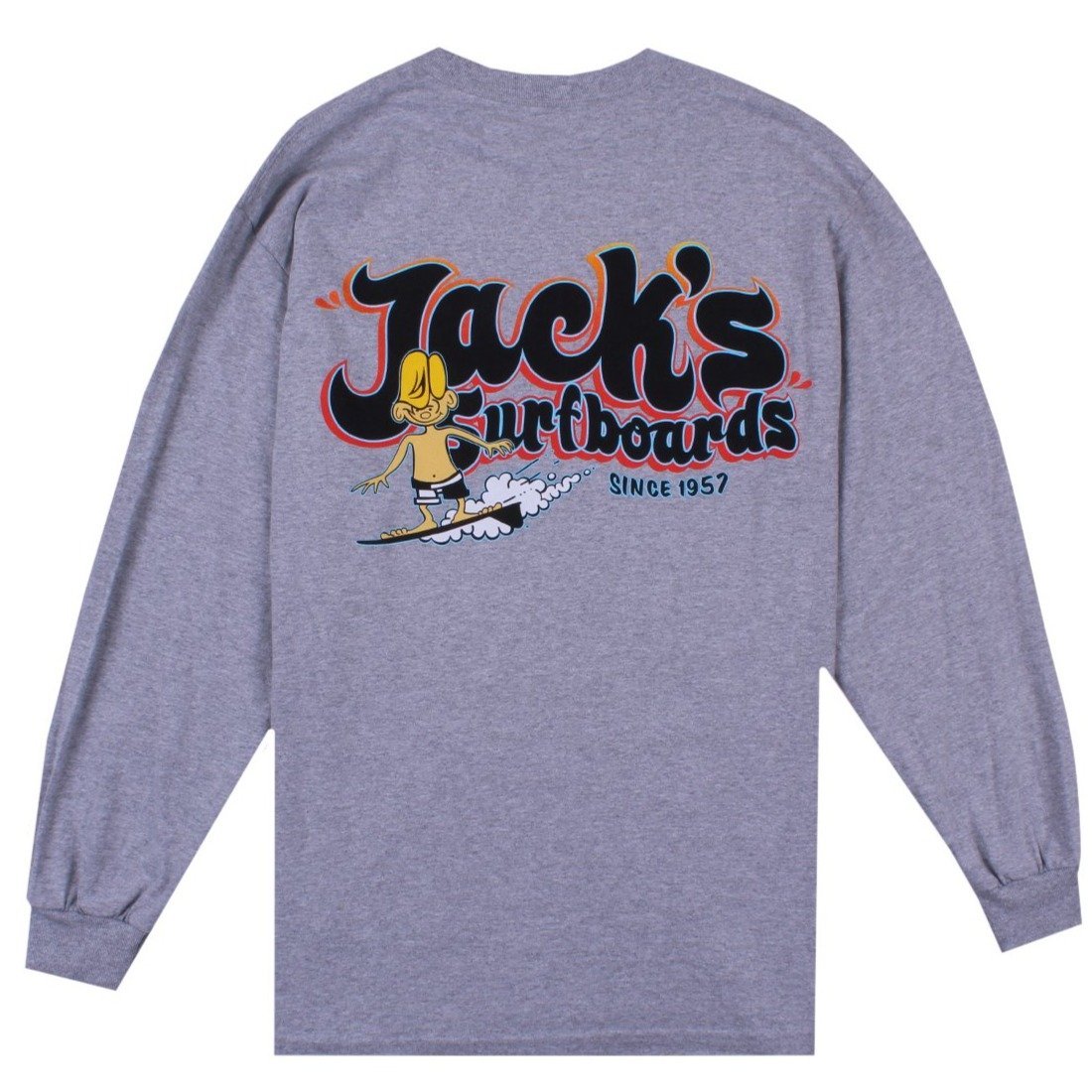 Jack's Surfboards Men's Keep On Surfin Long Sleeve Tee - Athletic Heather