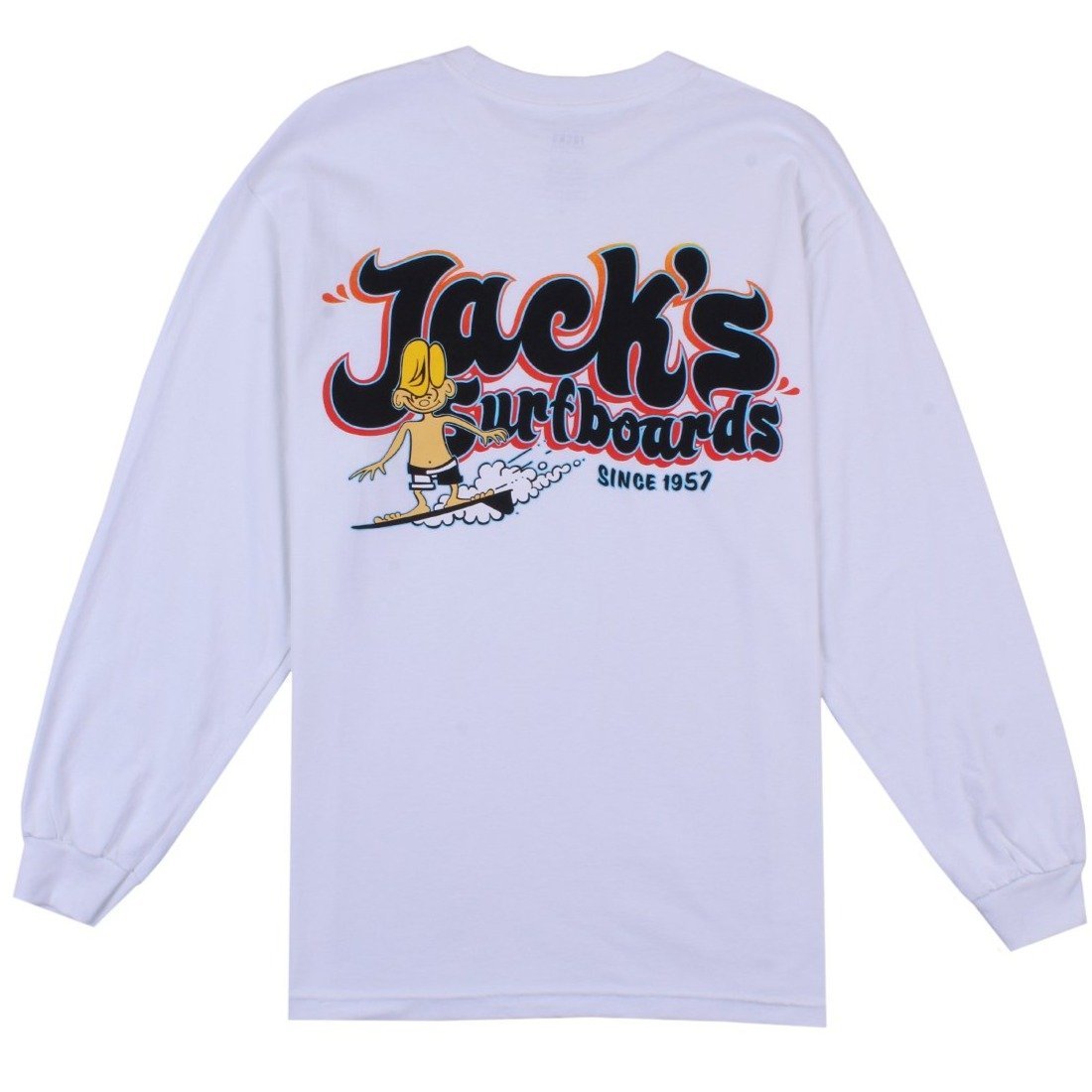 Jack's Surfboards Men's Keep On Surfin Long Sleeve Tee - White