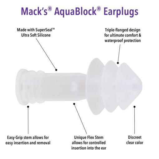 Mack's Aqua Block® Ear Plugs - Jack's Surfboards