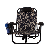 Pisolino Beach Backpack Chair - Black Palm