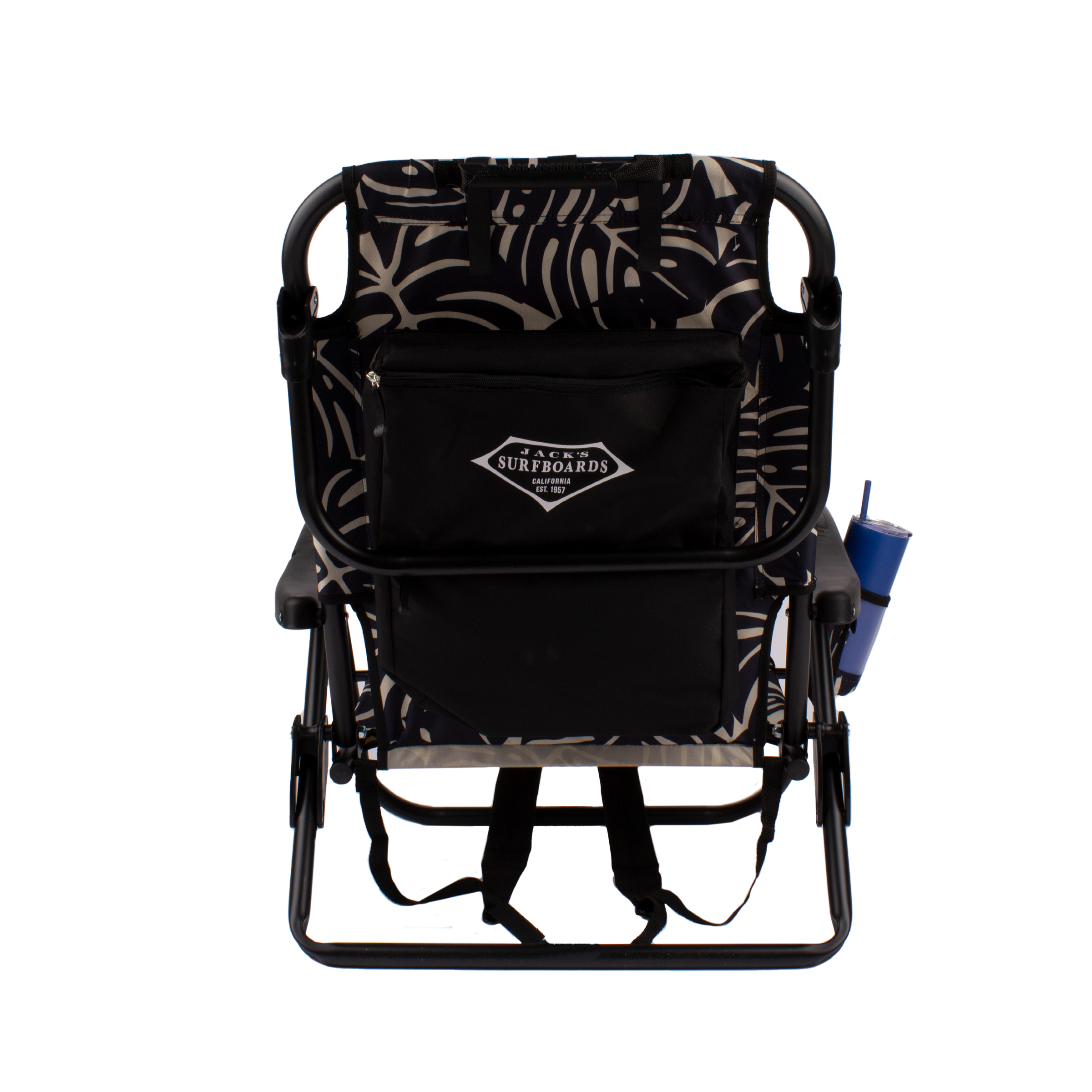 Pisolino Beach Backpack Chair - Black Palm