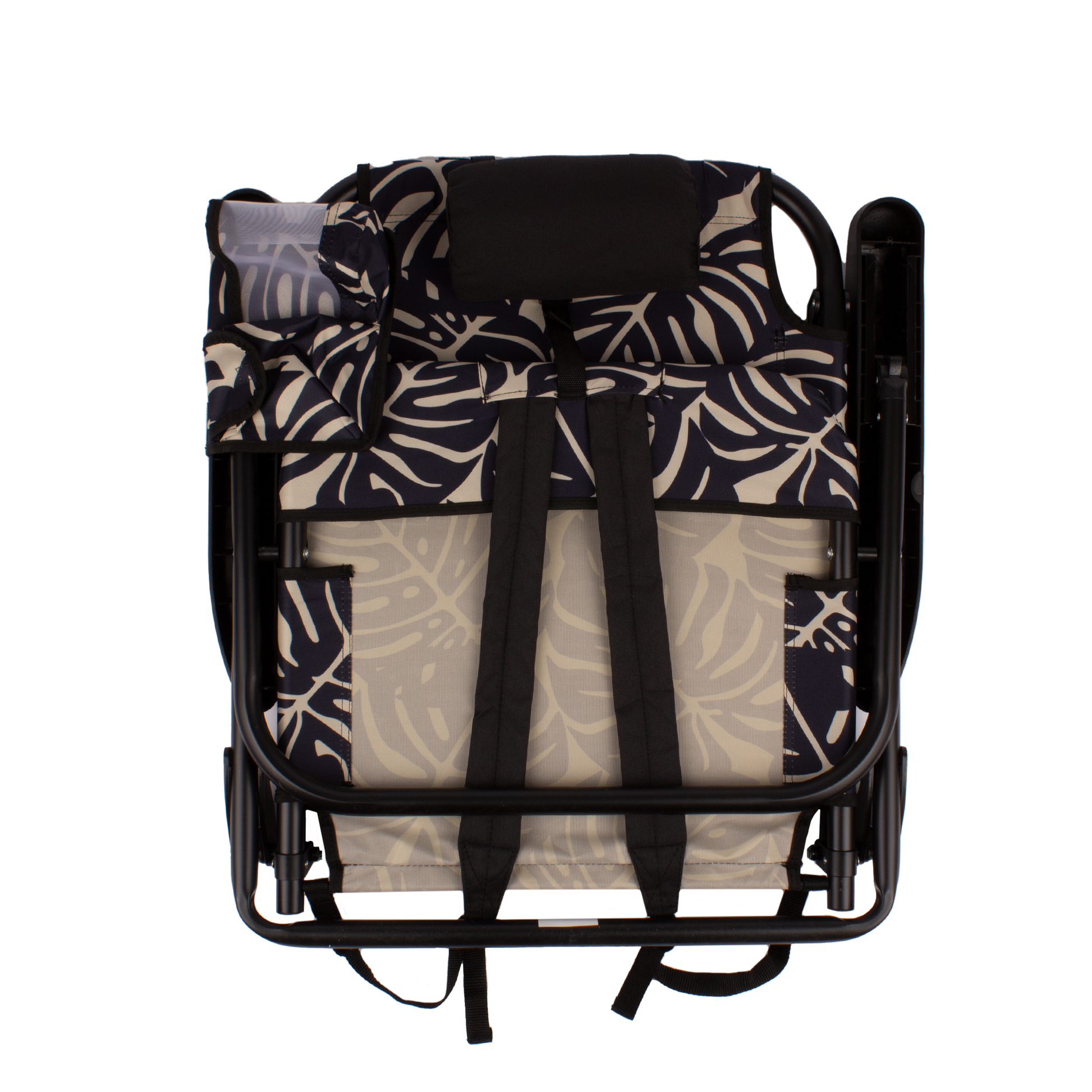 Pisolino Beach Backpack Chair - Black Palm