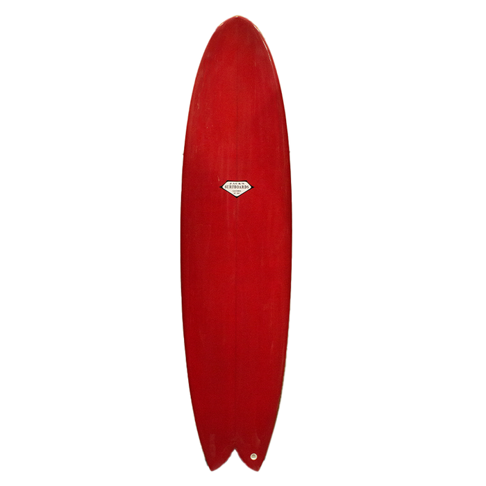 7'4" Ranchero Fish Twin Fin Surfboard-Burgendy