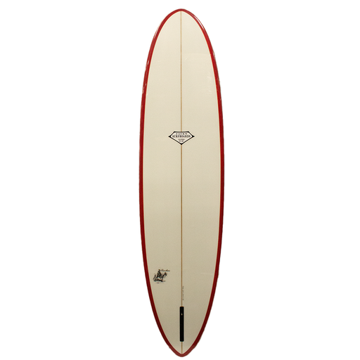 8'0 Ranchero Pin Single Fin Surfboard '22-Burgundy/Natural