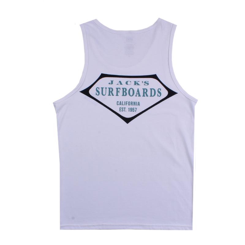 Retro Lam Tank Top - White