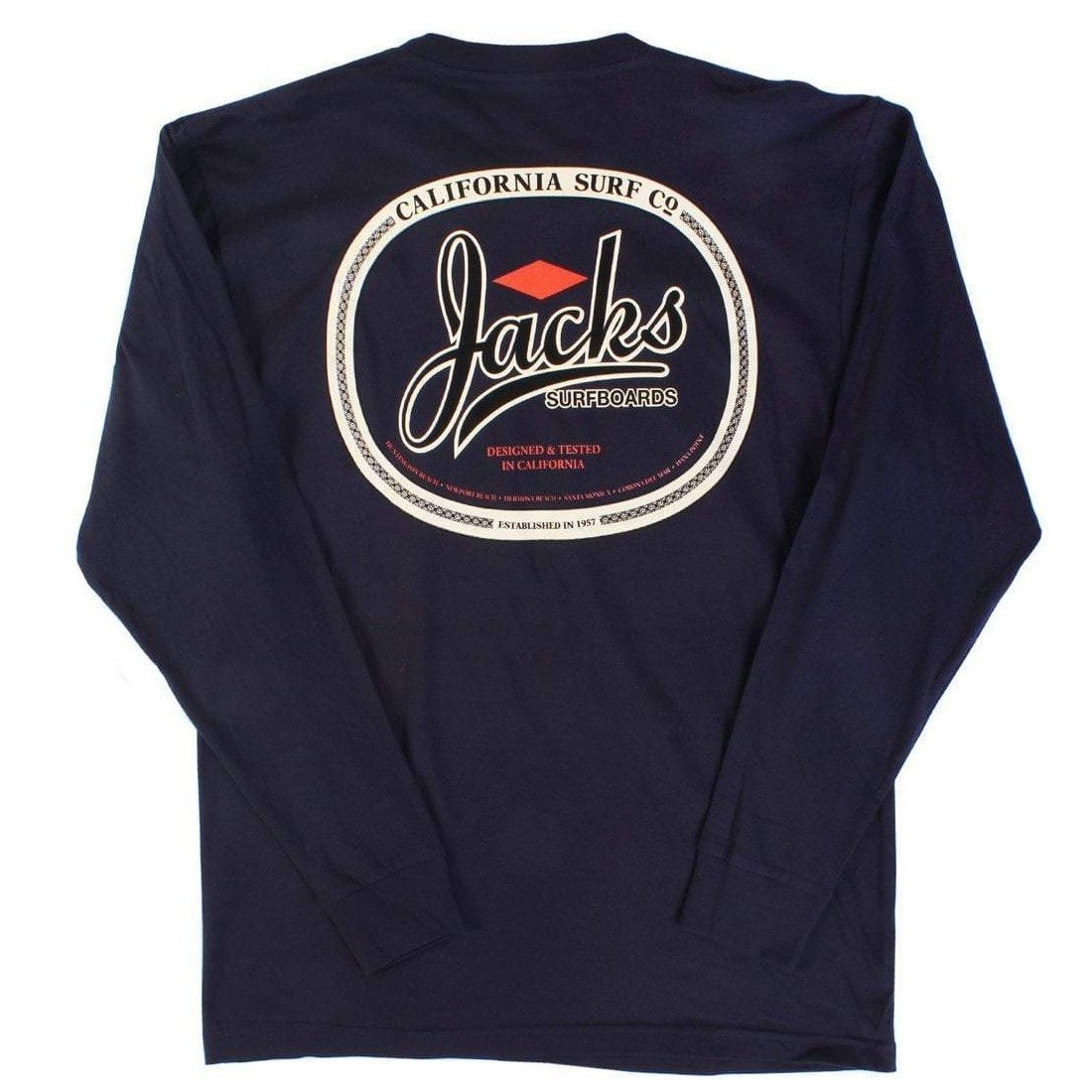 Jack's Surfboards Men's Trenton Long Sleeve Tee - Navy