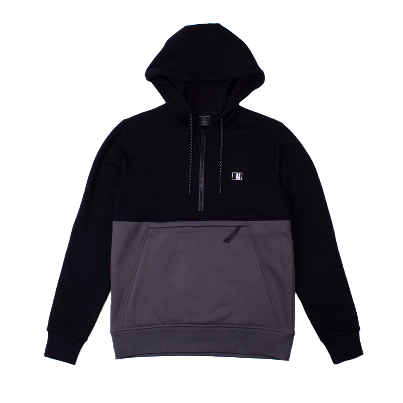 Wallace Half Zip Pullover Fleece-Charcoal