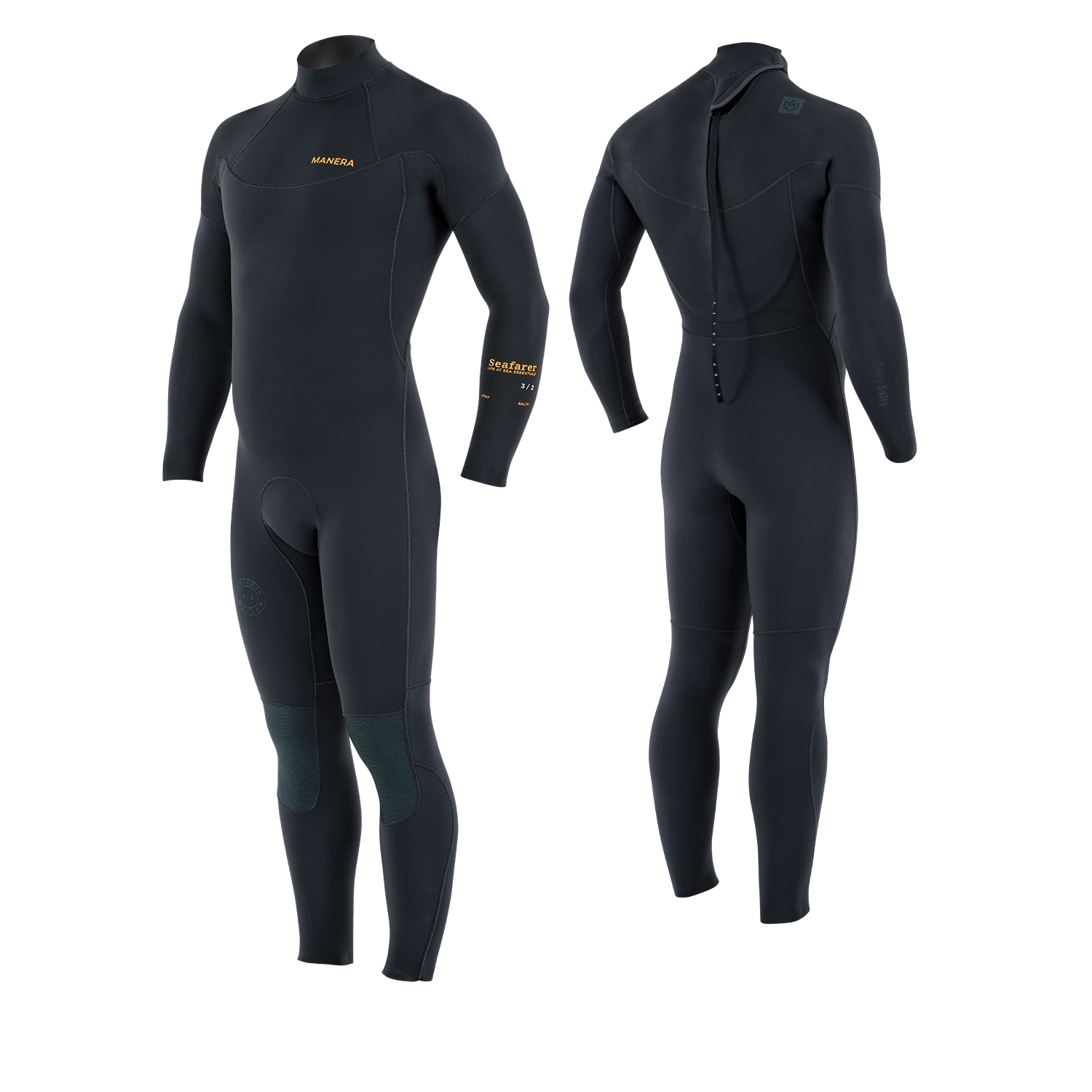 Manera Men's Seafarer 3/2mm Back Zip Fullsuit Wetsuit - Anthracite 