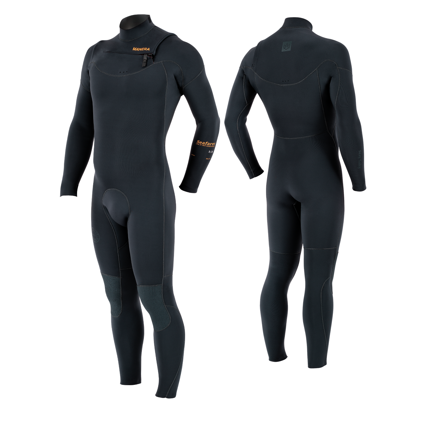 Men's Manera Seafarer 3/2mm Chest Zip Fullsuit - Anthracite 