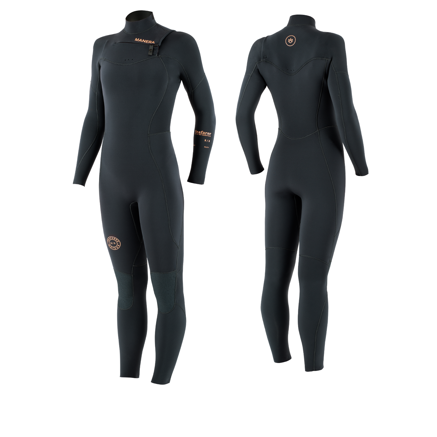 Women's Manera Seafarer 5/3mm Chest Zip Fullsuit Wetsuit - Anthracite 